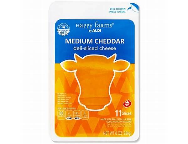 Happy farms medium cheddar food facts