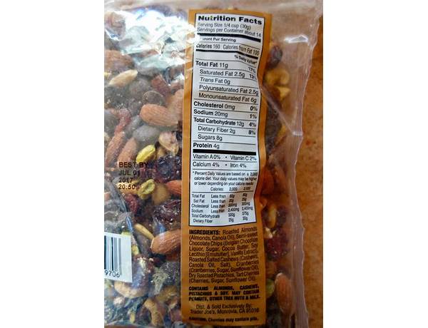 Happy trekking nutrition facts