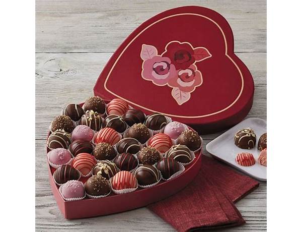 Happy valentine day assorted chocolates ingredients