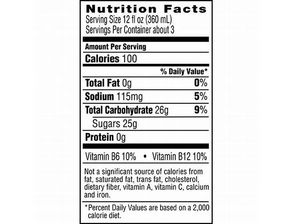 Hard iced tea nutrition facts