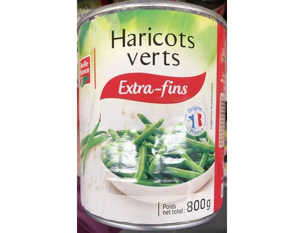 Haricots verts extra fins food facts