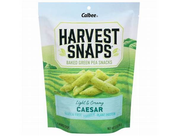 Harvest snaps green pea snack crisps caesar food facts