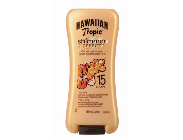 Hawaiian tropic sunscreen food facts