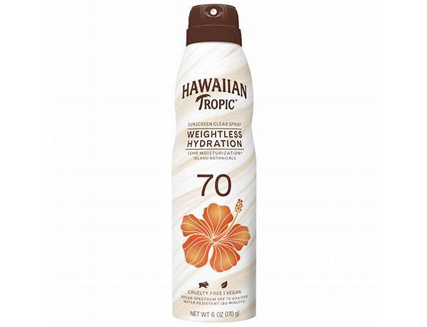 Hawaiian tropic sunscreen nutrition facts