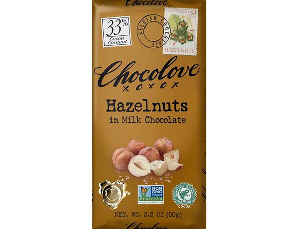 Hazelnut butter milk chocolate food facts