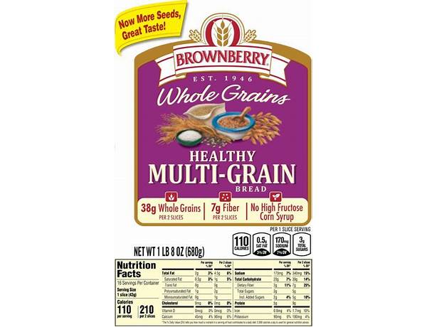 Healthy multi-grain bread food facts