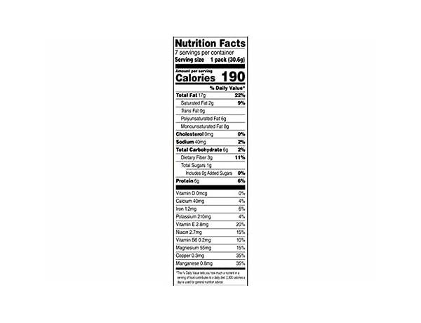 Heart healthy mix nutrition facts