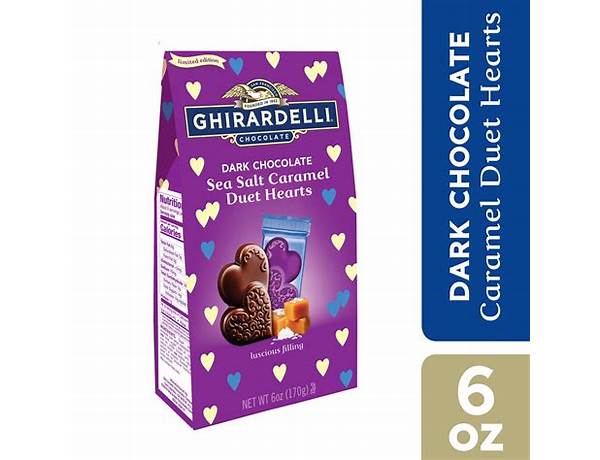 Hearts, sea salt caramel dark chocolate food facts