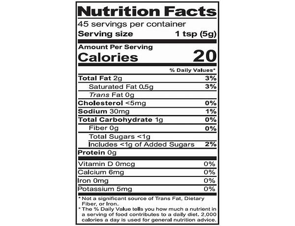 Heavenly horse radish sauce nutrition facts