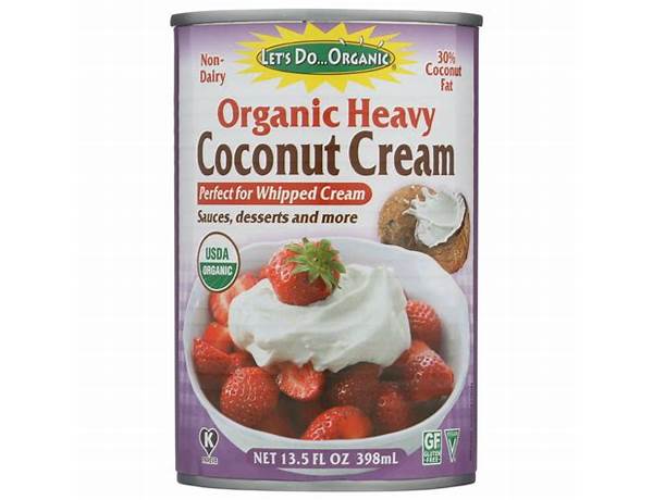 Heavy coconut cream ingredients