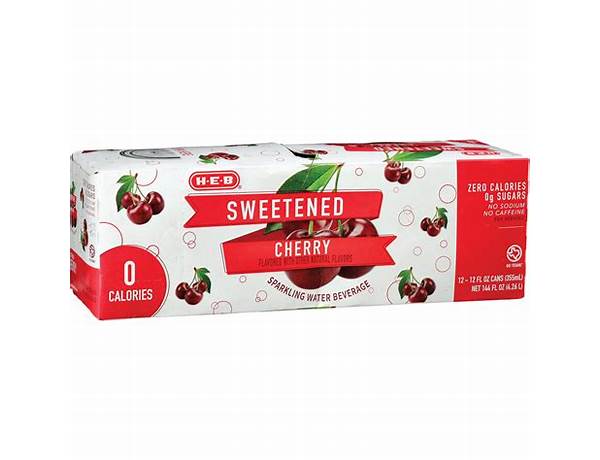 Heb sweetened cherry sparkling water food facts