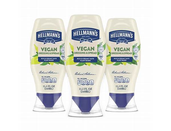 Hellmans vegan dressing and spread food facts