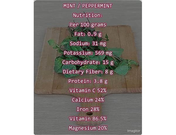 Herbal mint shampoo nutrition facts