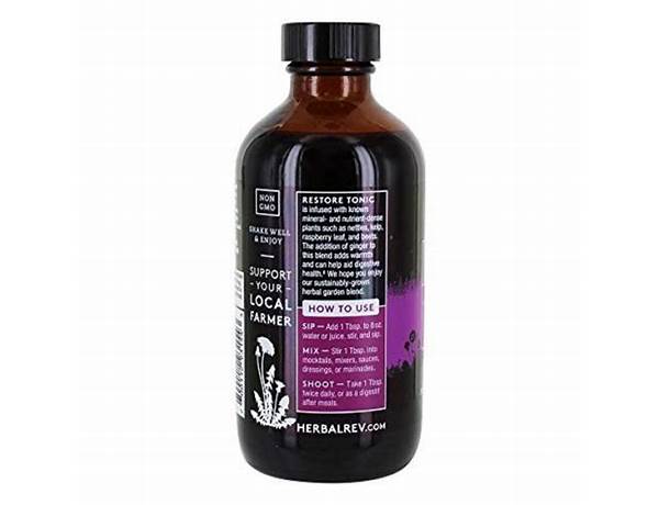Herbal revolution, no 11 mineral tonic, beet,ginger nutrition facts