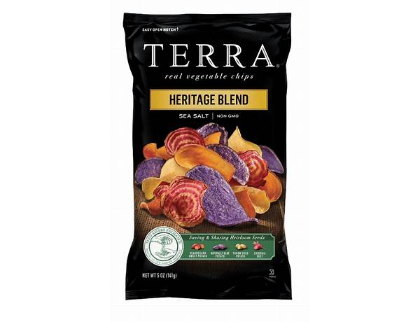 Heritage blend real vegetable chips nutrition facts