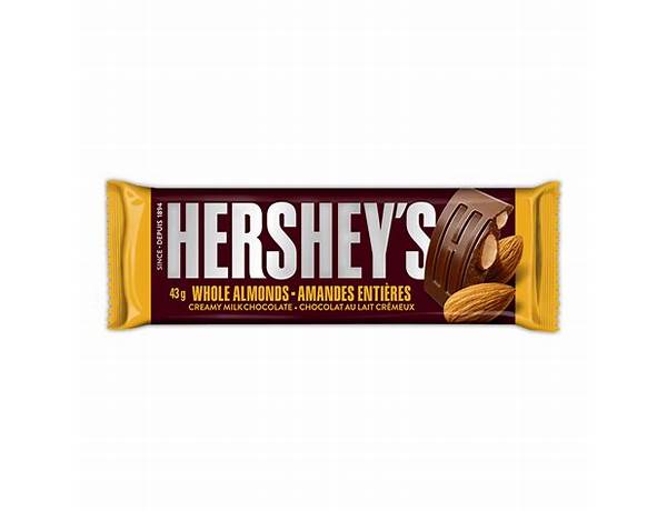 Hersheys milk chocolate bar 43g or 40g food facts