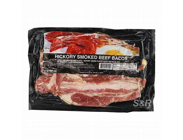 Hickory smoked beef bacon food facts