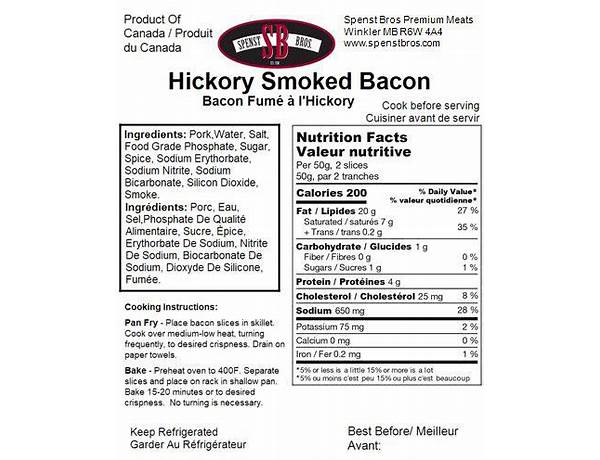 Hickory smoked sliced bacon ingredients