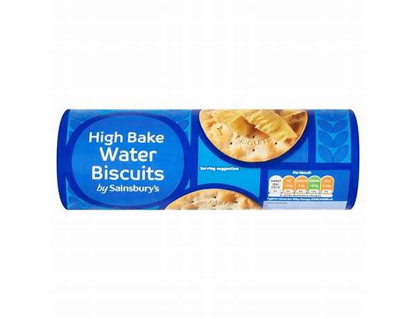 High bake water biscuits food facts