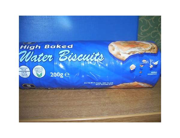 High bake water biscuits food facts