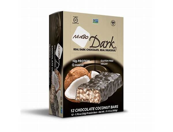 High protein bar chocolate coconut food facts