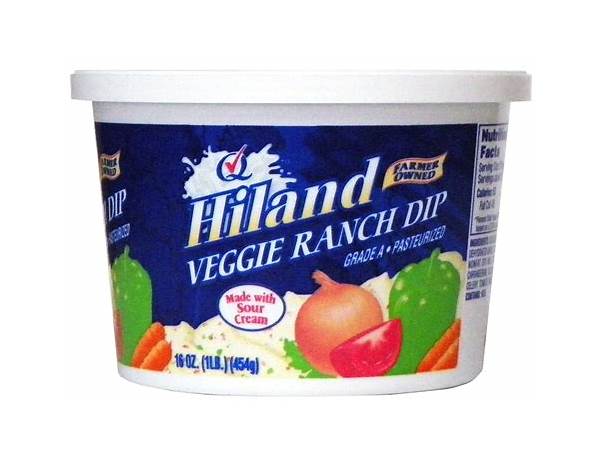 Hiland, veggie ranch dip nutrition facts