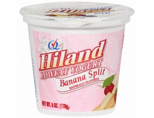 Hiland lowfat banana split yogurt food facts
