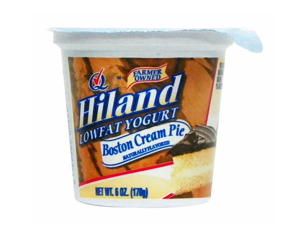 Hiland lowfat yogurt boston cream pie food facts