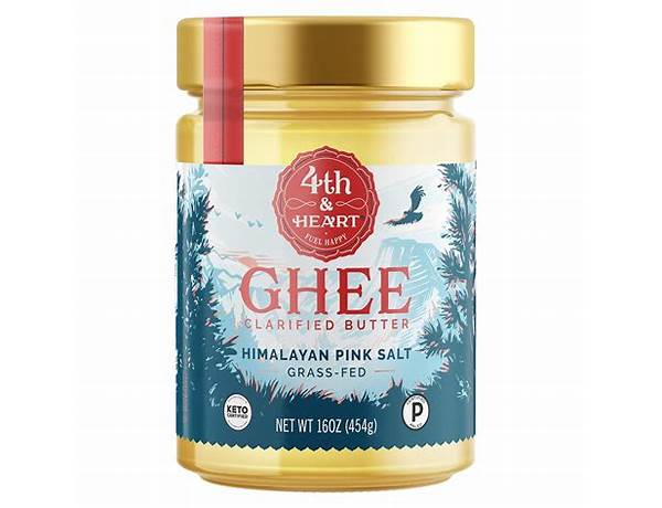 Himalayan pink salt grassfed ghee butter by ounce food facts