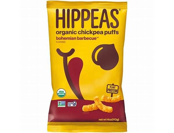 Hippeas bohemian barbecue chickpea puffs food facts