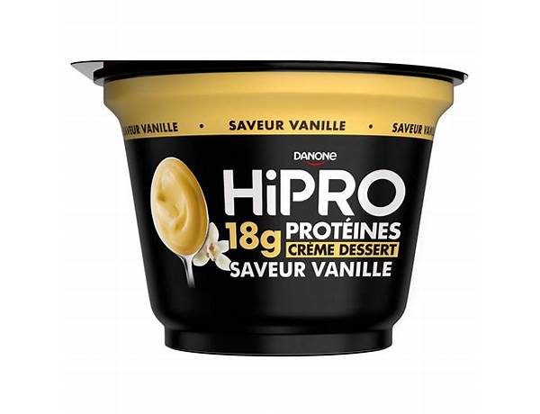 Hipro crème dessert saveur vanille food facts