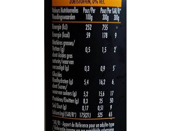 Hipro mangue nutrition facts