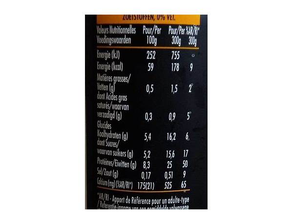 Hipro mangue nutrition facts