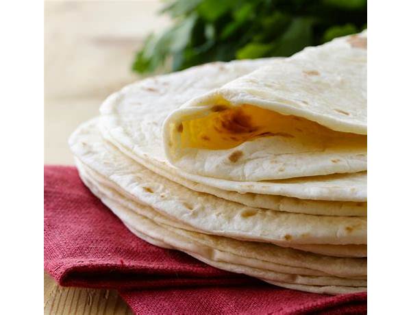 Homemade style flour tortillas ingredients