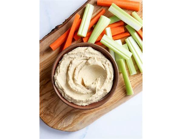 Homestyle hummus with olive oil ingredients