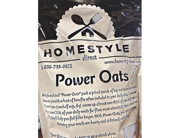 Homestyle power oats food facts