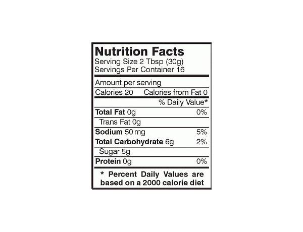 Homestyle salsa nutrition facts