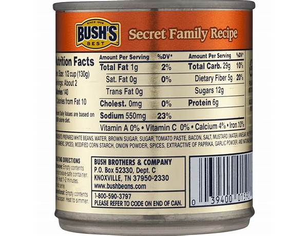 Homestyle with beans nutrition facts