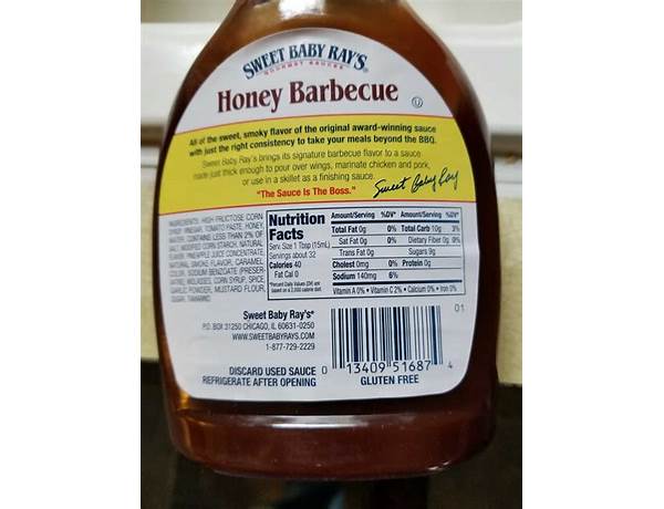 Honey barbecue sauce food facts