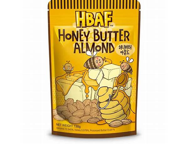 Honey butter almond food facts