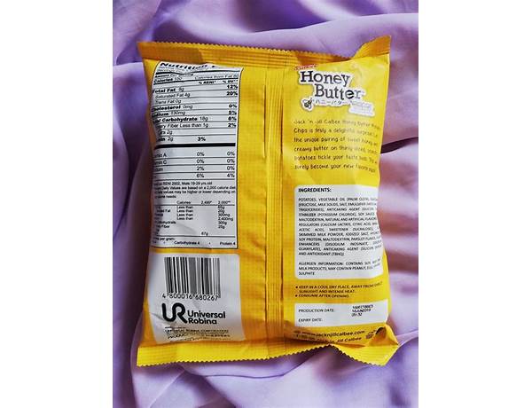 Honey butter chips food facts