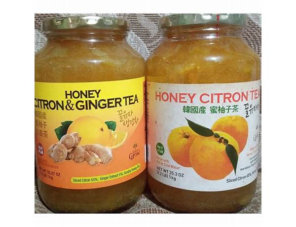 Honey citron & ginger tea food facts