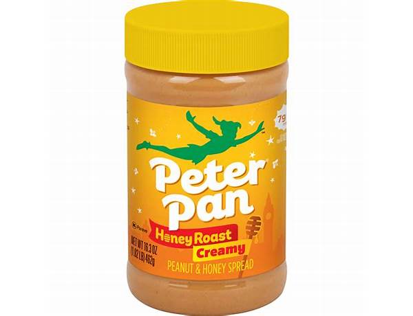 Honey creamy roasted peanut butter spread food facts