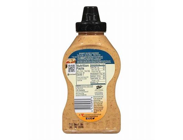 Honey dijon mustard squeeze bottle nutrition facts