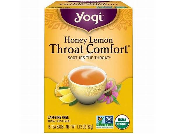 Honey lemon throat comfort food facts