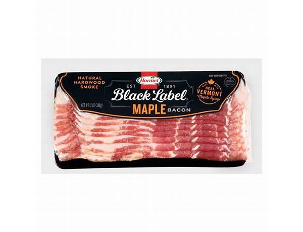 Hormel, black label, bacon, maple, maple nutrition facts