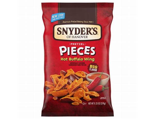 Hot buffalo wing pretzel pieces (big flavor) food facts