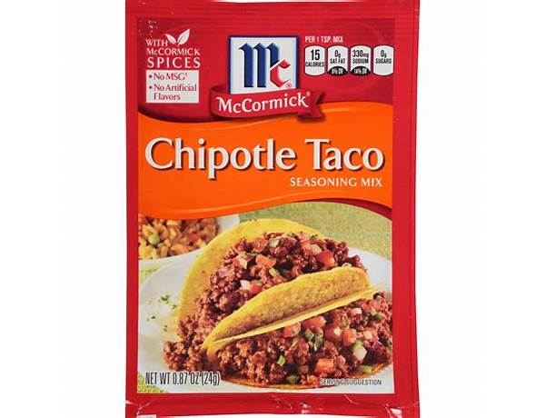 Hot chipotle taco seasoning food facts