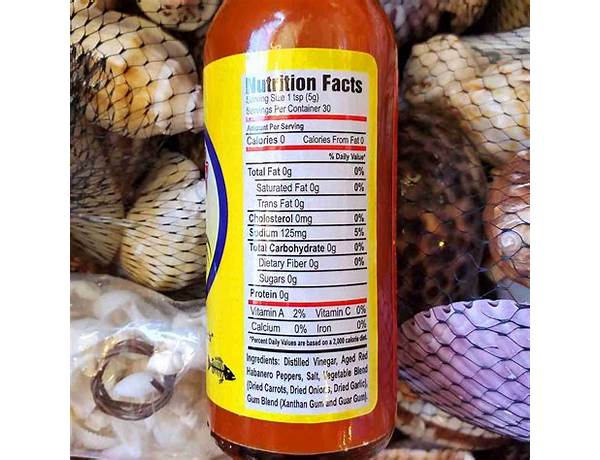 Hot sauce habanero onion reaper food facts