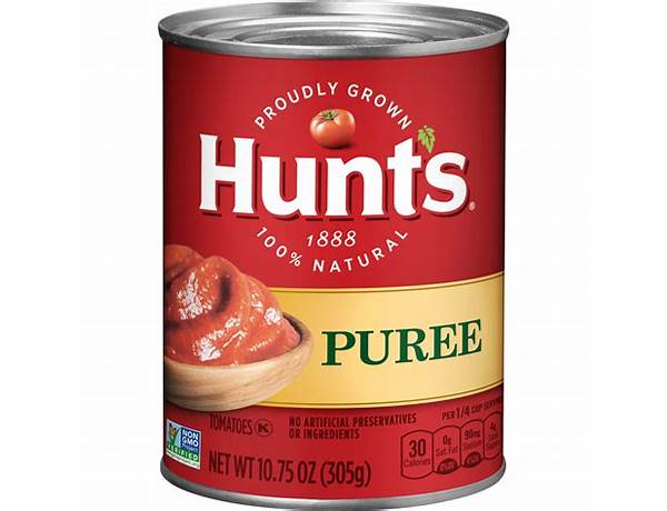 Hunt's tomato puree, 10.75 oz food facts